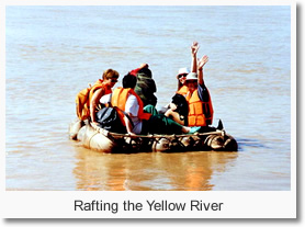 Rafting down the Yellow River