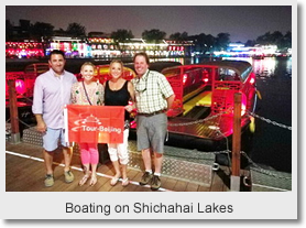 Boating on Shichahai Lakes