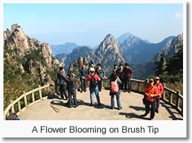 A Flower Blooming on Brush Tip