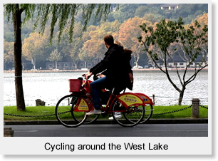 Cycling around the West Lake