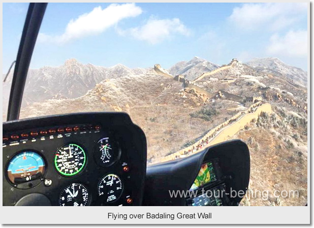 Flying over Badaling Great Wall
