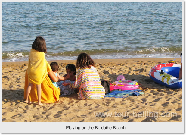 Playing on the Beidaihe Beach