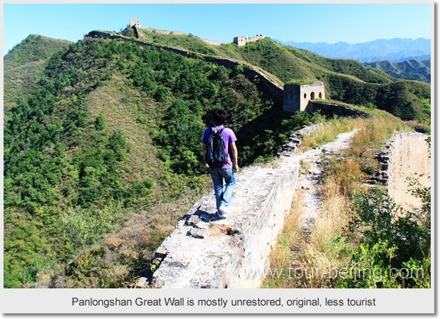  Panlongshan Great Wall is mostly unrestored, original, less tourist
