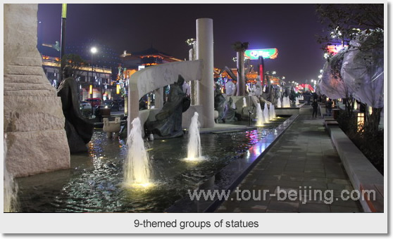 9-themed groups of statues