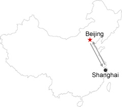 Shanghai Beijing Map