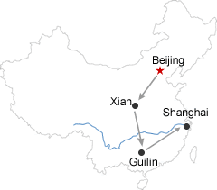 Beijing Xian Guilin Shanghai Map