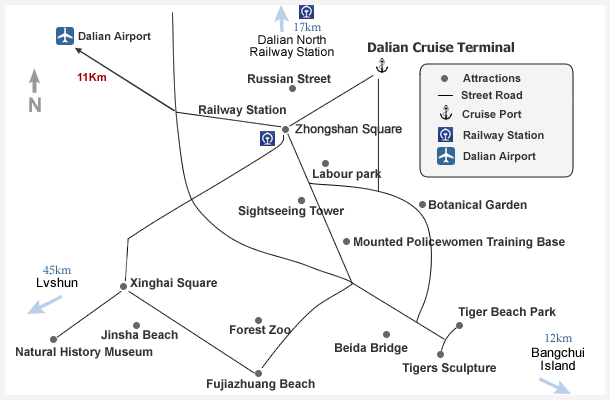 Dandong Tourist Map