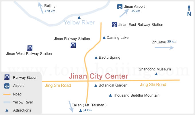 Jinan City Map