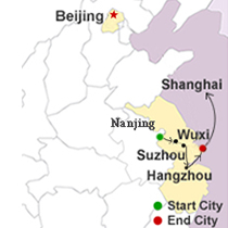 Nanjing Suzhou Hangzhou Shanghai Map