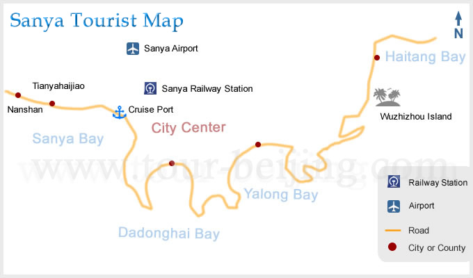 sanya Tourist Map