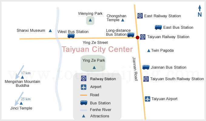 Taiyuan Tourist Map