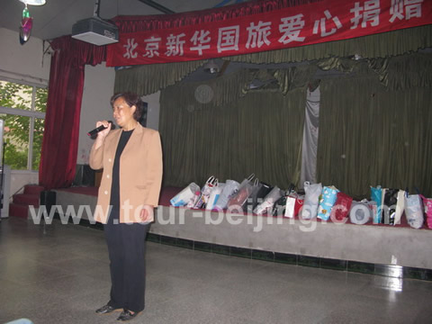 Mrs Zhang gave us a vivid speech on her hardship in establishing the village