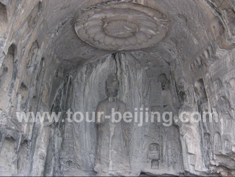 Following is the Bingyang Cave, which is the longest of the caves at Longmen Grottoes