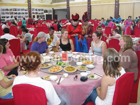 Lunch at the" One Thousand People Banquet" restaurant