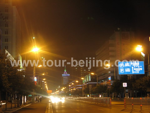 One of the main roads in Hohhot - Zhongshan Road