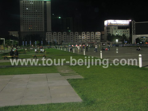 The largest public square - Xinhua Square at midnight