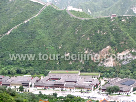 The courtyard hotel is nestled under the Juyongguan Pass Great Wall