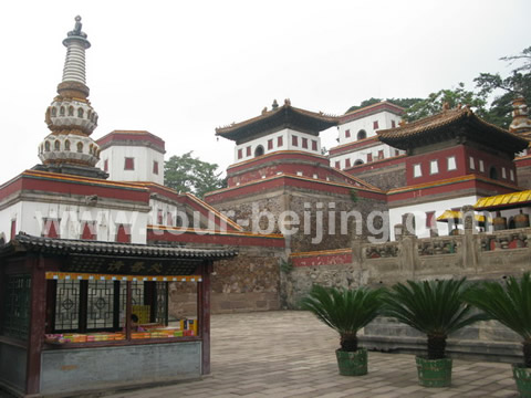 The subsidiary buildings in the temple