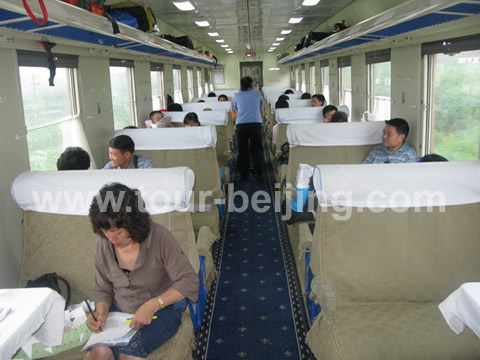 The soft-seat rail car interior