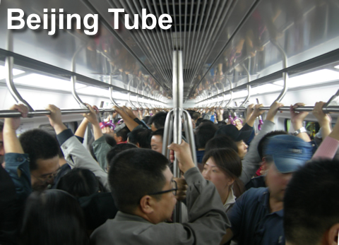 Riding the peak hour subway!