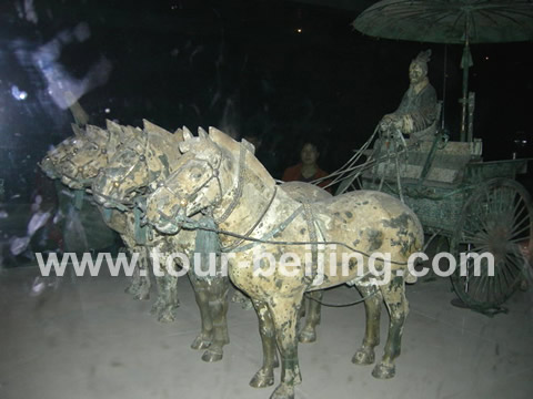 Bronze chariot and horses of Emperor Qin Shi Huang