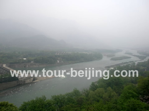 A panoramic view of Dujiangyan Profect
