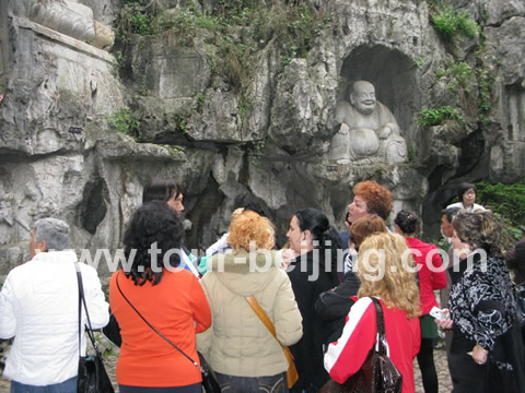 Charlie was explaining the cuture and history behind the rock carving