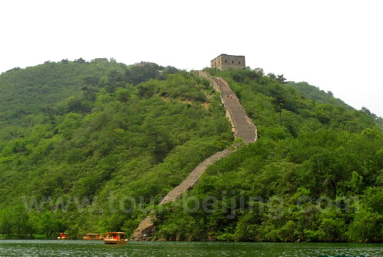 The Great Wall is submerged under water