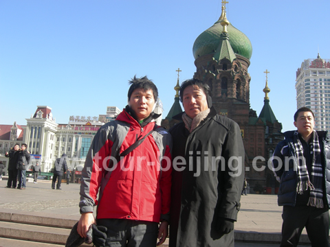 With Mr. Hu from Taiwan in front of St Sophia Church
