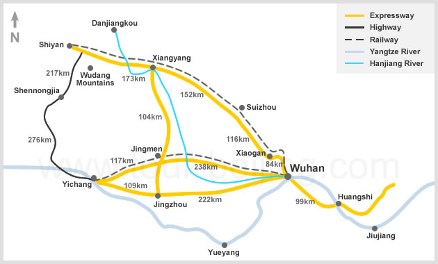 Hubei Tourist Map
