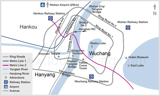 Wuhan Tourist Map