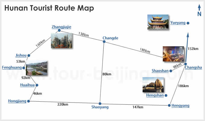 Hunan Tourist Map