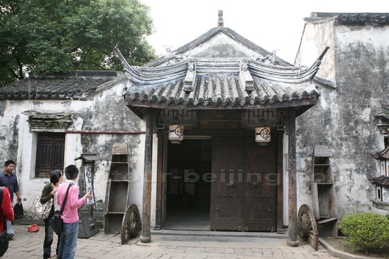 A traditional white-washed house