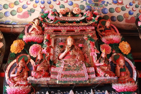 A yak butter buddha sculpture