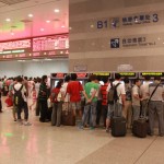 Buying high speed train tickets on the B1 floor