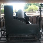 Have a close look from its behind inside the emplacement