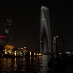 Jinwan Plaza is surrounded by the Haihe River