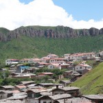 Langmusi Town is bound by the mountains in the north and south.