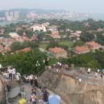 On the top of the Sunlight Rock, the highest place on the Island.