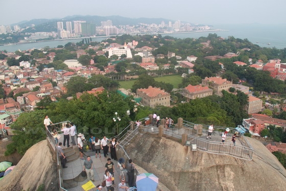 On the top of the Sunlight Rock, the highest place on the Island.