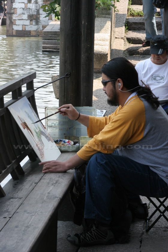 Painting a beautiful life! We need a slow life, we need clean water and fresh air more than the