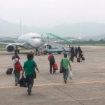 We are boarding a plane for Xiamen from Wuyishan.