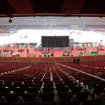 We are on the first floor of National Stadium with a fairly clear picture of the ski resort.
