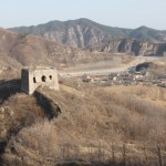 We climb past the first fort and again have a glimpse of the village below.