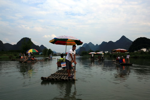 Bamboo Rafting on Yulong River