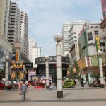 Zhangye Road is bound by department stores, boutiques and restaurants.