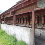 a row of prayer wheels