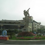 we entered the city center of Dunhuang