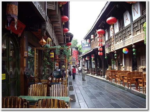 Calle antigua Chengdu Jinli