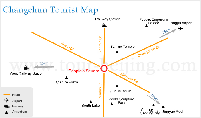 Harbin Tourist Map